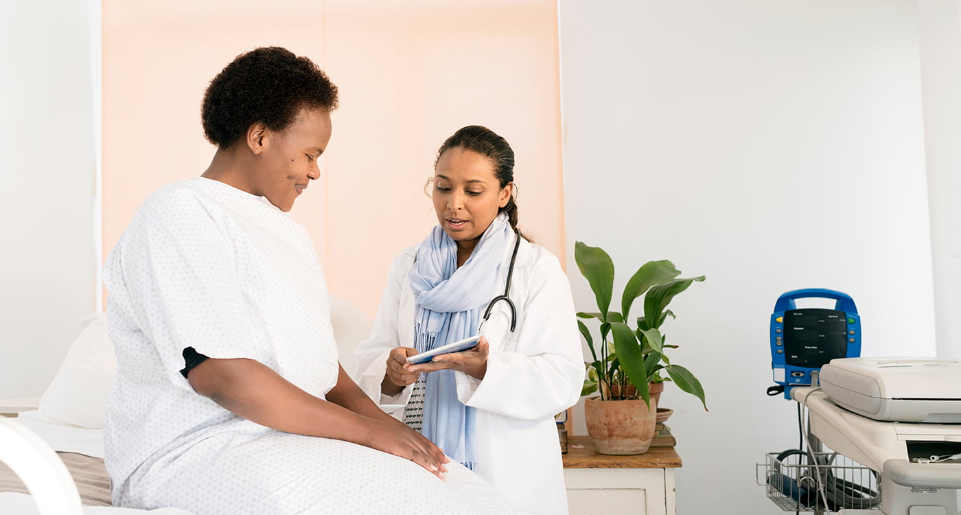 a patient getting information from their doctor